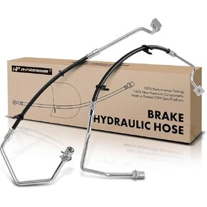 A-Premium Front Driver and Passenger Brake Hydraulic Hoses Compatible with Select Dodge and Chrysler Models - Durango 2004-2009, Aspen 2007-2009 - Replace# 52010484AC, 52010491AC(Pack of 2)