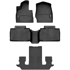 WeatherTech Custom Fit FloorLiners for Ford Explorer, Explorer Hybrid, Explorer ST (6-Passenger) - Full Set (4417161-441575-2-5), Black