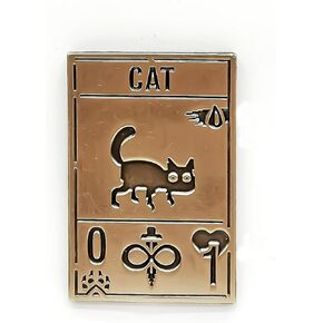 Inscryption Cat Card Metal Enamel Pin - Fun Series - Enamel Lapel Pin - Plated Badge for Clothing, Bags, and Lanyards