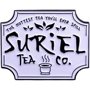 ACOTAR The Hottest Tea You'll Ever Spill Suriel Tea Co. Court Thorn Roses 1.2" Enamel Pin Badge