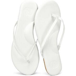 INMINPIN Flat Flip Flops with Arch Support for Women - Memory Foam Flats Summer Sandals 2026 - Ultra Comfort Vegan Leather Thong Sandals Summer Beach Slide in Saudi Arabia