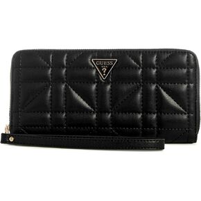 GUESS Edita Large Zip Around Wallet, Black