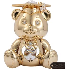 Matashi 24K Gold Gold Plated Bear with Crystals - Perfect Gift Tabletop Ornament & Home Decording for Living Room - مثالي للزوجة والطالب