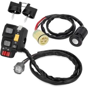 Handlebar & Key Switch for Honda Rancher 350 ES 2000-2005 Rancher 400 2004-2007 Rubicon 500 Foreman 500 ES 2001-2006 Rincon 650 680 2003-2007 Electric Shift 35200-HN7-003 35020-HN5-A10 35100-HN5-670
