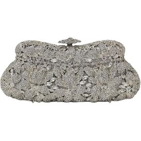Elegant Flower Crystal Clutch 3 Flowers Evening Bags for Women Formal Party Floral Rhinestone Handbags Purse