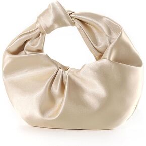 Women’s Satin Evening Bag Clutch Purse Dumpling Handbag for Women Wedding for Formal Cocktail Party