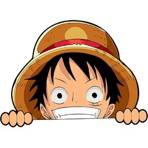 Monkey -Luffy - Pleing Vinyl Secal 5 × 3.6 بوصة للسيارات والشاحنات والدراجات النارية والقوارب وأجهزة الكمبيوتر المحمولة والأجهزة اللوحية واللوحة التزلج SS & DS - 1254