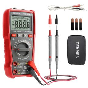 Tesmen TMM-569A القياس الرقمي ، TRMS 4000 COUNTS OHMMETER ، اختبار الجهد النطاق التلقائي مع NCV ، الجهد والتيار ، المقاومة ، الاستمرارية ، الصمام الثنائي ، السعة ، الطور ، درجة الحرارة ، الأسلاك الحية-الأحمر