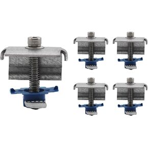 SPEC158-5PK Solar Panel End Clamps for 1-5/8 in. Steel Strut Channel, Solar Panel Kit with End Clamps and Cone Nuts for Mounting Solar Panels, Pack of 5