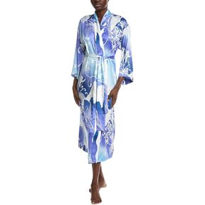 N Natori Womens Floral Nouveau Robe Length 49 "
