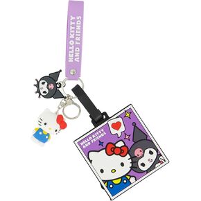 FUL Hello Kitty 2-Piece Suitcase ID Tag and 3D Lanyard Set with Adjustable Straps, Kuromi, Multi, One Size