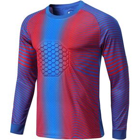 Boys Soccer Goalkeeper Jersey Padded Goalkeeper Shirt Kids Child Football Training Goalie Jersey Uniform