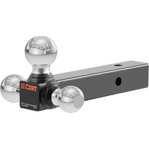 CURT 45655 Multi-Ball Trailer Hitch Ball Mount, 1-7/8, 2, 2-5/16-Inch Balls, Fits 2-Inch Receiver, 10,000 lbs