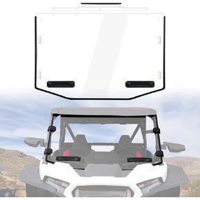 الزجاج الأمامي الكامل لـ RZR XP 1000 2024 ، الأمامي بالكامل من الزجاج الأمامي متوافق مع Polaris RZR XP 1000/ XP 4 1000 2024 الملحقات المقاومة للخدش بولي كربونات شفافة واضحة تمامًا
