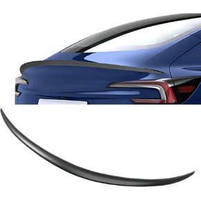 Rear Trunk Lip Spoiler for Tesla Model 3 2017-2023, Sporty Rear Wing for Enhanced Appearance, for Tesla Model 3 Accessories, ABS Material (Carbon Fiber Paint Glossy Black)