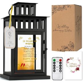 40th Anniversary Lantern - Wedding Gifts for Couple, Parents, Grandparents - Happy 40th Anniversary Decoration