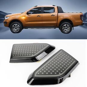 White/Amber Switchback Color LED DRL Light Amber Sequential Flash Signal DRL Fender Side Marker Light Compatible with Ford Ranger 2019-2023 Sport Pickup