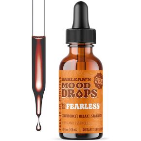 Barlean's Mood Booster Supplement, Thrive Liquid Drops Supplements, Ashawagandha, L Theanine, and Lion's Mane Extract, Adaptogen Herbs Drops, 1.5 oz