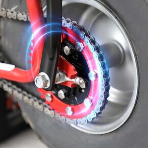 420 Chain 40T Split Sprocket 7075 Aluminum Universal for Coleman CT200U BT200X 212cc 196cc 6.5hp 5.5hp Mini Bike & Go Karts Inner Black and Outer Red