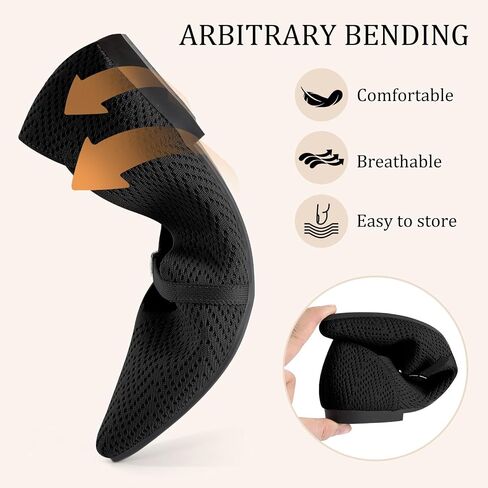 Flats for Women Pointed Toe Knit Ballet Comfortable Dressy Washable Mary Jane Flat Shoes in Saudi Arabia