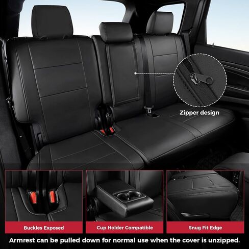 Freesoo مخصص أغطية مقعد السيارة لأغطية مقاعد Jeep Grand Cherokee 2011-2021 ، أغطية مقاعد جلدية مقاومة للماء لسيارات الدفع الرباعي ، ومواد حامي السيارات - المقاعد الأمامية البيج in Kuwait