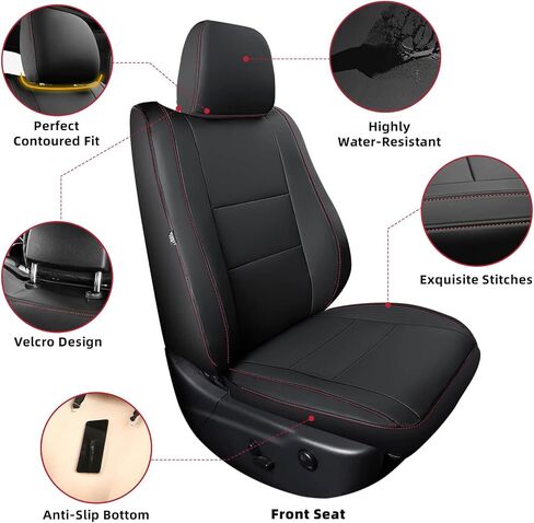 Freesoo مخصص أغطية مقعد السيارة لأغطية مقاعد Jeep Grand Cherokee 2011-2021 ، أغطية مقاعد جلدية مقاومة للماء لسيارات الدفع الرباعي ، ومواد حامي السيارات - المقاعد الأمامية البيج in Saudi Arabia