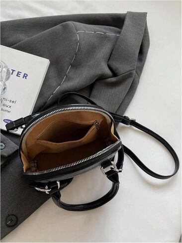 SweatyRocks Women's Leather Mini Crossbody Bag Top Handle Satchel Handbags with Adjustable Strap in Saudi Arabia