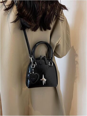 SweatyRocks Women's Leather Mini Crossbody Bag Top Handle Satchel Handbags with Adjustable Strap in Saudi Arabia