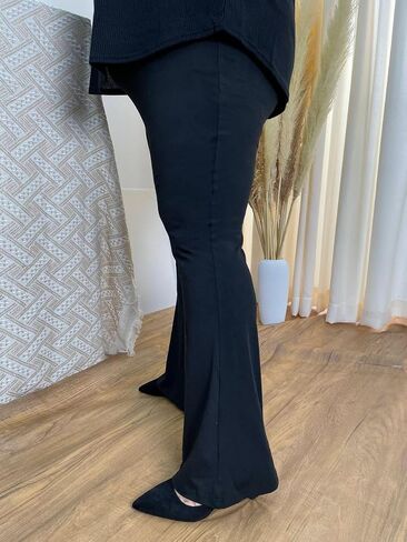 TIYOMI Plus Size Flared Leggings for Women High Waist Pants Ankle Leggings XL-5XL in Saudi Arabia