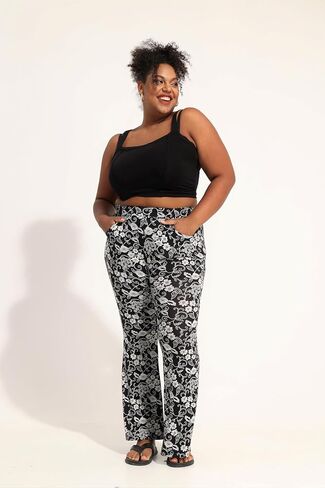 TIYOMI Plus Size Flared Leggings for Women High Waist Pants Ankle Leggings XL-5XL in Saudi Arabia