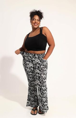 TIYOMI Plus Size Flared Leggings for Women High Waist Pants Ankle Leggings XL-5XL in Saudi Arabia