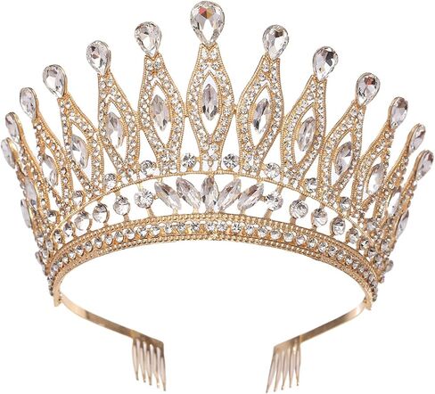 Tiaras and Crowns for Women,Wedding Tiara for Bride,Rhinestone Queen Crown,Crystal Costume Hair Accessories for Birthday Prom Crown with Combs(SilverAB) in Saudi Arabia