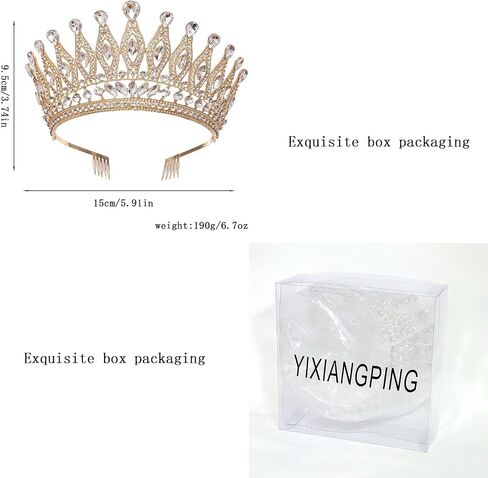 Tiaras and Crowns for Women,Wedding Tiara for Bride,Rhinestone Queen Crown,Crystal Costume Hair Accessories for Birthday Prom Crown with Combs(SilverAB) in Saudi Arabia