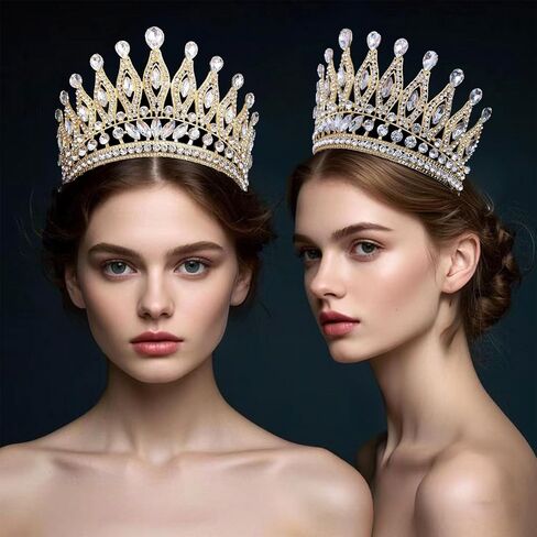 Tiaras and Crowns for Women,Wedding Tiara for Bride,Rhinestone Queen Crown,Crystal Costume Hair Accessories for Birthday Prom Crown with Combs(SilverAB) in Saudi Arabia