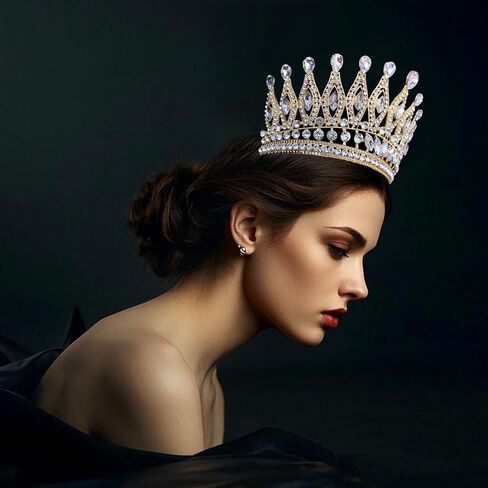 Tiaras and Crowns for Women,Wedding Tiara for Bride,Rhinestone Queen Crown,Crystal Costume Hair Accessories for Birthday Prom Crown with Combs(SilverAB) in Saudi Arabia