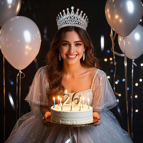 Tiaras and Crowns for Women,Wedding Tiara for Bride,Rhinestone Queen Crown,Crystal Costume Hair Accessories for Birthday Prom Crown with Combs(SilverAB) in Saudi Arabia