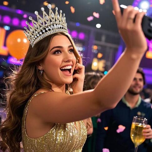 Tiaras and Crowns for Women,Wedding Tiara for Bride,Rhinestone Queen Crown,Crystal Costume Hair Accessories for Birthday Prom Crown with Combs(SilverAB) in Saudi Arabia