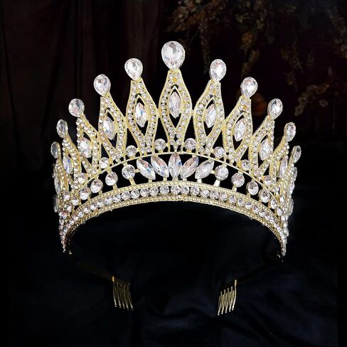 Tiaras and Crowns for Women,Wedding Tiara for Bride,Rhinestone Queen Crown,Crystal Costume Hair Accessories for Birthday Prom Crown with Combs(SilverAB) in Saudi Arabia