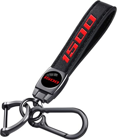 سوداء ألياف الكربون من الجلد الأسود ، ملحقات سلسلة مفاتيح المفتاح المعدنية المتوافقة مع إكسسوارات Chevy Camaro RS Cars in Kuwait