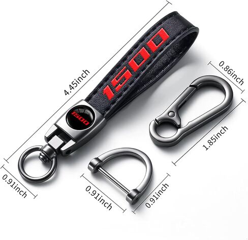 سوداء ألياف الكربون من الجلد الأسود ، ملحقات سلسلة مفاتيح المفتاح المعدنية المتوافقة مع إكسسوارات Chevy Camaro RS Cars in Kuwait