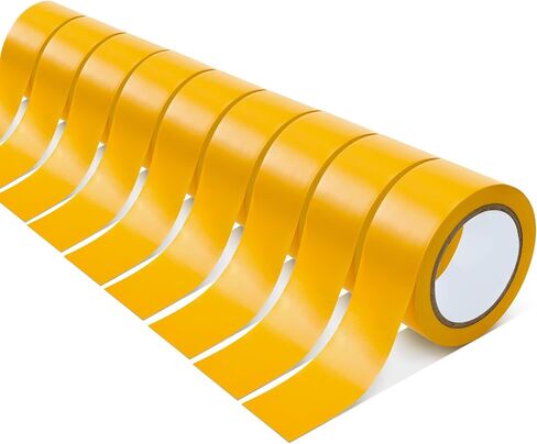 3 Rolls Floor Marking Tapes 2" Width 100' Length Yellow Durable Non Abrasive Tape Tough Floor Tape for Social Distancing, Gyms, Athletics, School, Restaurants, Equipment, Heavy Foot Traffic in Kuwait