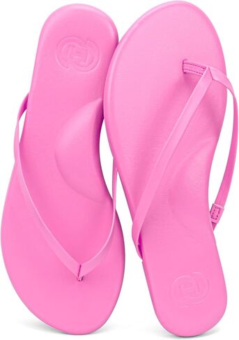 INMINPIN Women's Flip Flops Flat Sandals with Arch Support Ultra Comfort Vegan Leather Thong Sandals with Memory Foam Summer Beach Minimalist Slides in Kuwait