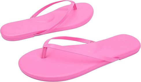 INMINPIN Women's Flip Flops Flat Sandals with Arch Support Ultra Comfort Vegan Leather Thong Sandals with Memory Foam Summer Beach Minimalist Slides in Kuwait
