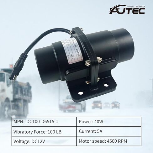 Petec Vibration Motor 100LBS Brush Vibrator For Salt Sand and Concrete Mixer DC 12V 4500RPM Vibrating force 100lbs in Kuwait