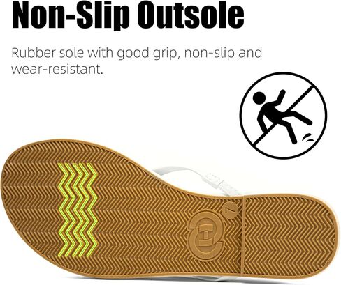 INMINPIN Flat Flip Flops with Arch Support for Women - Memory Foam Flats Summer Sandals 2026 - Ultra Comfort Vegan Leather Thong Sandals Summer Beach Slide in Saudi Arabia