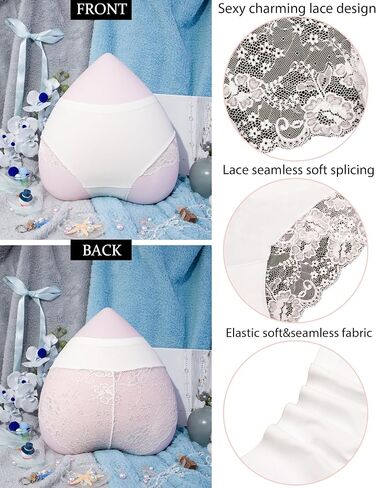 Hibluco Sexy Lace Women Briefs No Show Short High Waist Underwear Full Coverage Panties in Saudi Arabia
