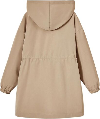 SOLY HUX Toddler Girl's Hooded Zip Up Outerwear Winter Coat Outdoor Adjustable Windbreaker Rain Jacket in Saudi Arabia