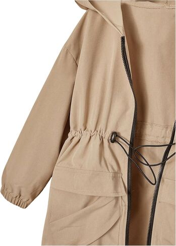 SOLY HUX Toddler Girl's Hooded Zip Up Outerwear Winter Coat Outdoor Adjustable Windbreaker Rain Jacket in Saudi Arabia