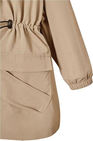 SOLY HUX Toddler Girl's Hooded Zip Up Outerwear Winter Coat Outdoor Adjustable Windbreaker Rain Jacket in Saudi Arabia