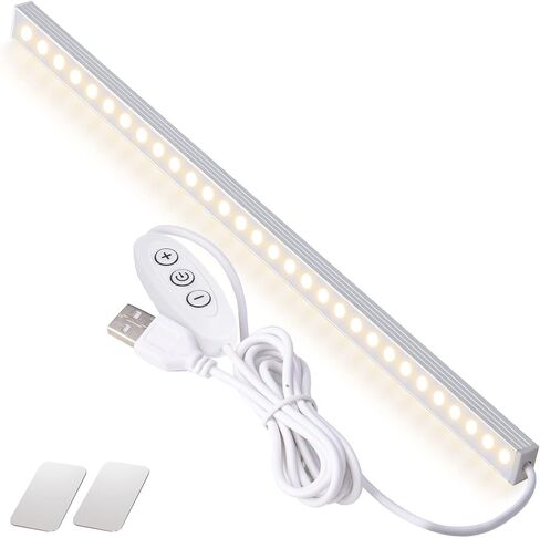 dweptu 2pack أدى الإضاءة تحت مجلس الوزراء عكس الضوء تحت أضواء مجلس الوزراء مع USB بالطاقة لخزانة شريط الضوء تحت طاولات العمل الإضاءة المضادة سكن الطلاب (تشمل قابس التيار المتردد) in Kuwait